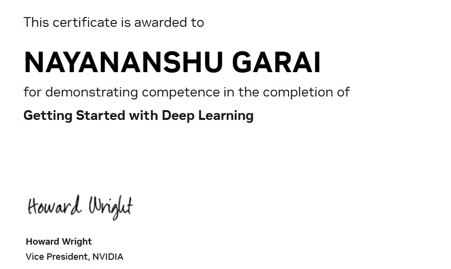 NVIDIA DLI Deep Learning